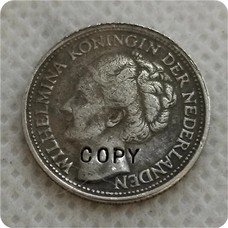 1945 Netherlands 25 Cents - Wilhelmina  COPY COIN