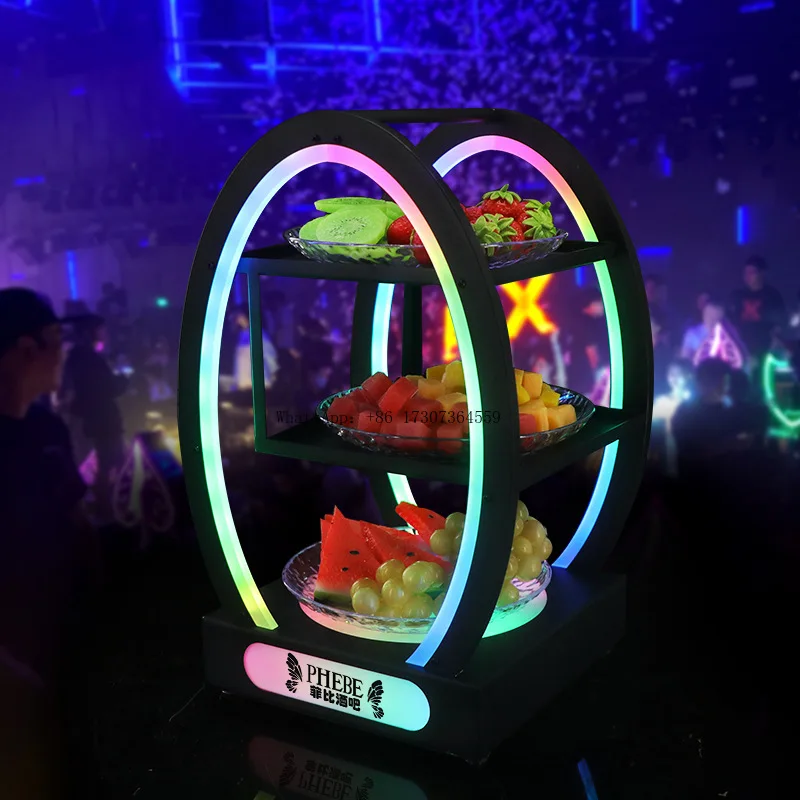 

Bar KTV luminous egg-shaped fruit plate Night game KTV snack plate Fruit platter Two layers and three layers of snacks Dried fru