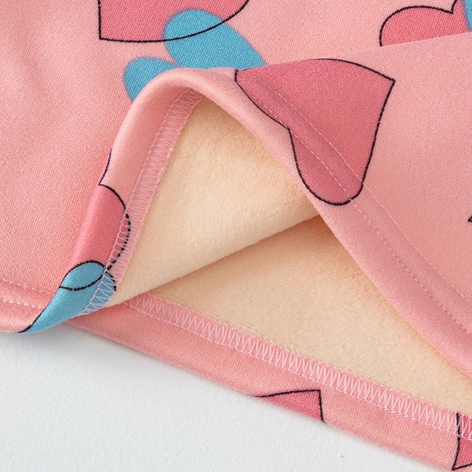 2-teiliges Herbst- und Winter-Kinder-Plüsch-dickes warmes Heim-Unterwäsche-Set für Jungen und Mädchen, lustige und niedliche Oberteile, bequeme Hosen – Detail 23