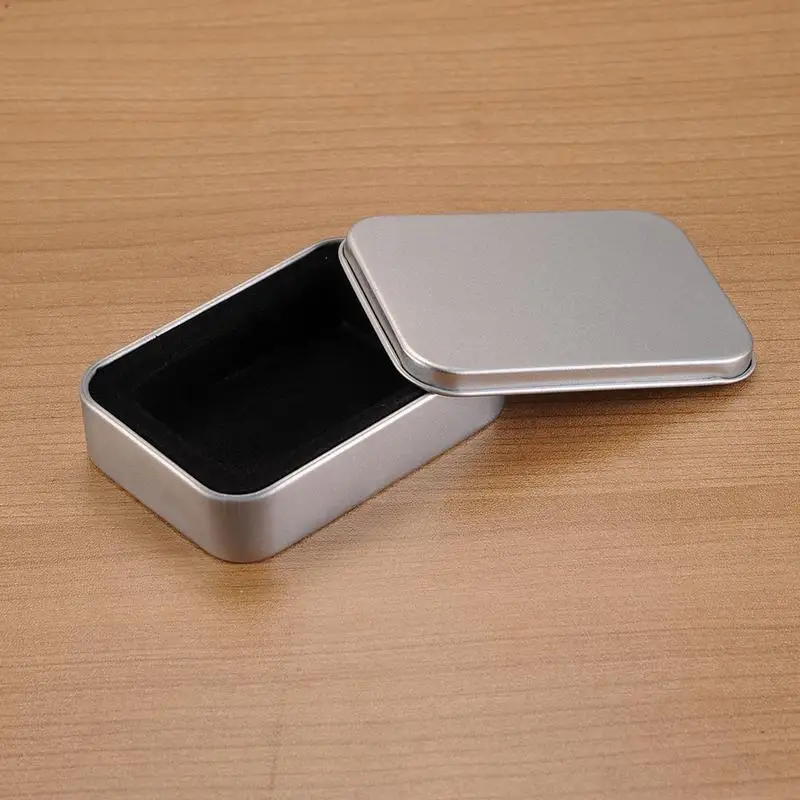 Silver Lighter Packaging Tin Box Tinplate Portable Cigarette Box Cigarette Tobacco Herb Metal Storage Container Tobacco Case