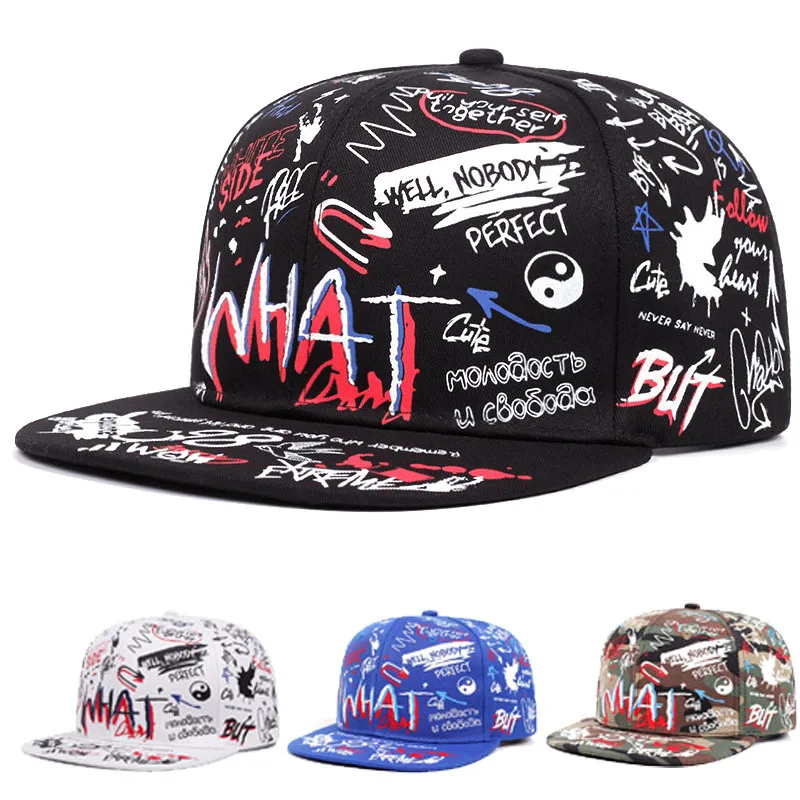 1pc Unisex Graffiti Printing Baseball Caps for Men,summer Outdoor Shade Hats Hip-hop Women Summer Caps Adjustable Leisure Hats
