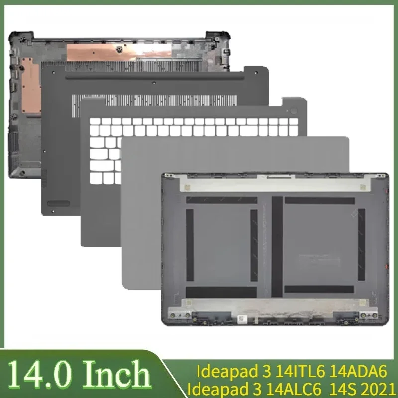14.0 Inch For Ideapad 3 14ALC6 14ADA6 Ideapad 3 14ITL6 14S 2021 Laptop LCD Back Cover Front Bezel Hinges Palmrest Bottom Case