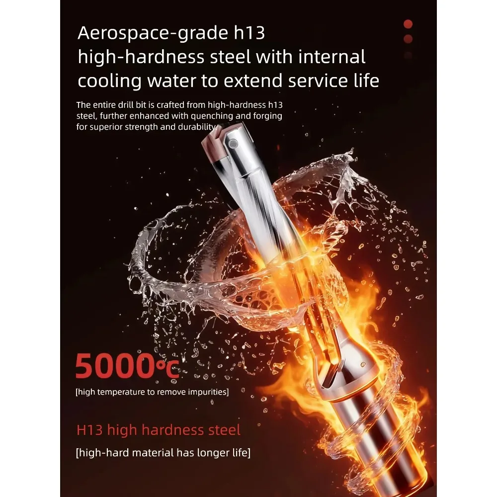 Internal‑Cooling Violent Drill Bit With 3D Deep‑Hole Drill Bar, Replaceable Blade Drill Bit for Metal CNC Machining