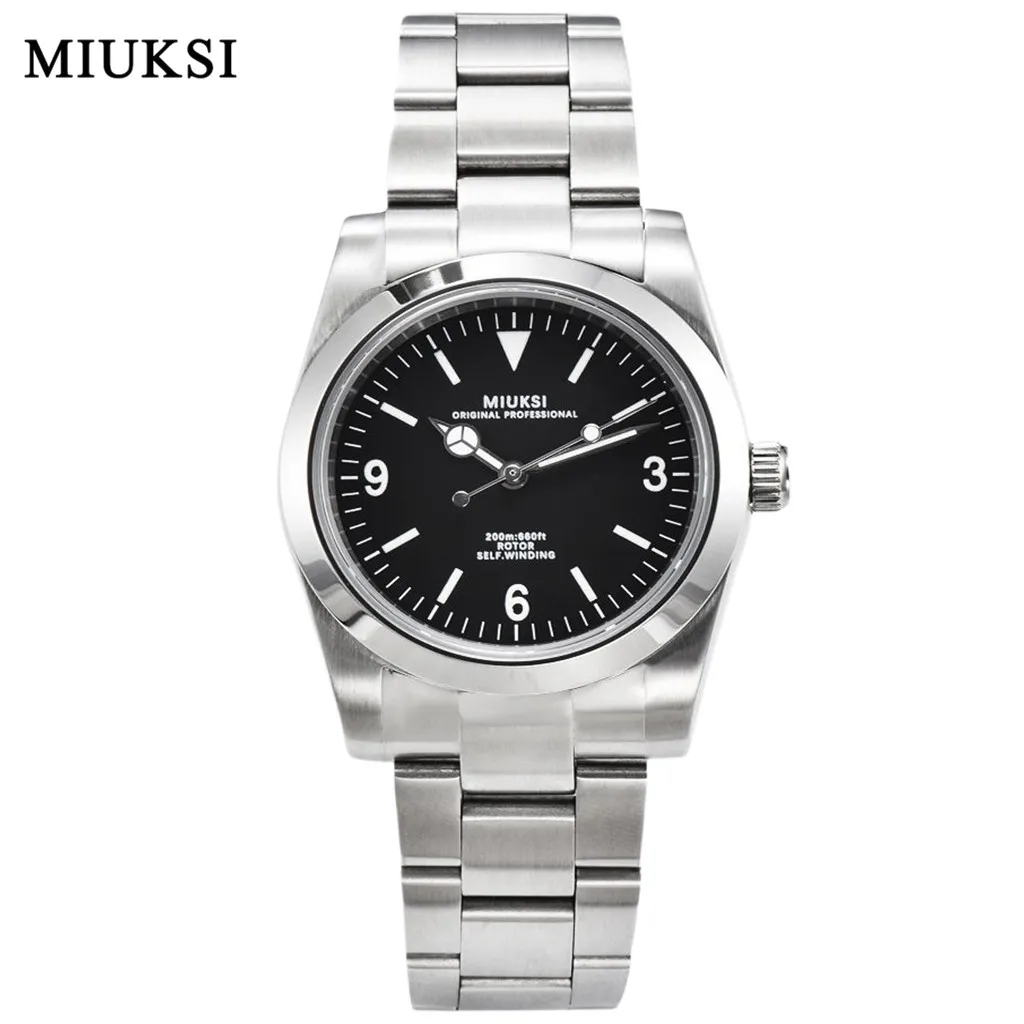 MIUKSI 36mm/40mm Mens Watches Brushed Case 100m Waterproof Sapphire Glass NH35 Automatic Movement Watch Relogio Masculino