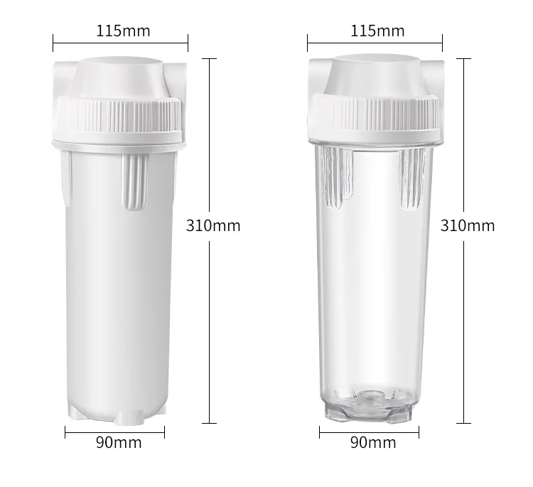 10-inch filter bottle pre-filter household water purifier transparent bottle 4 points 2 points universal filter barrel