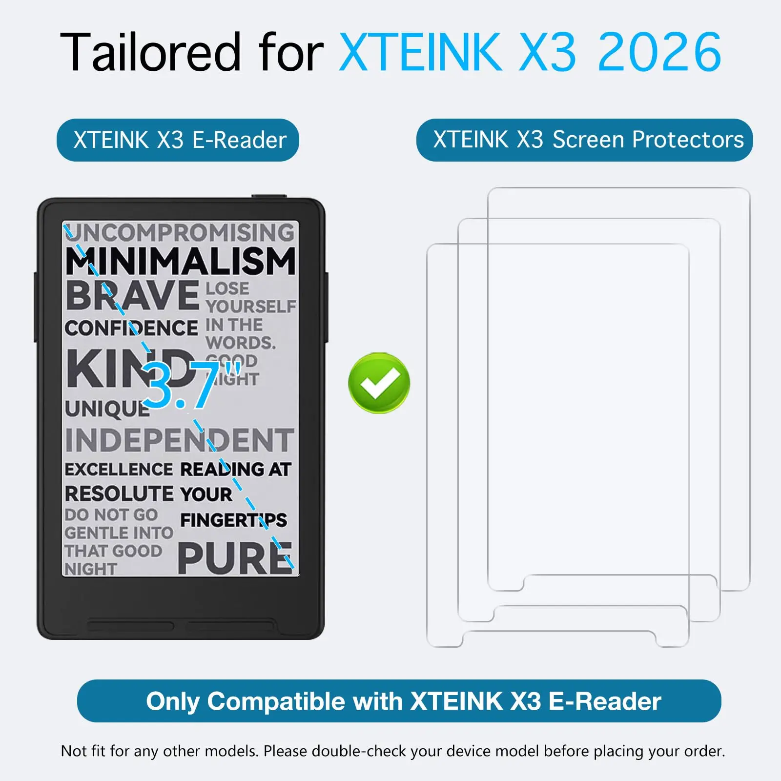 MoKo Anti-Glare Screen Protector Compatible with 3.7