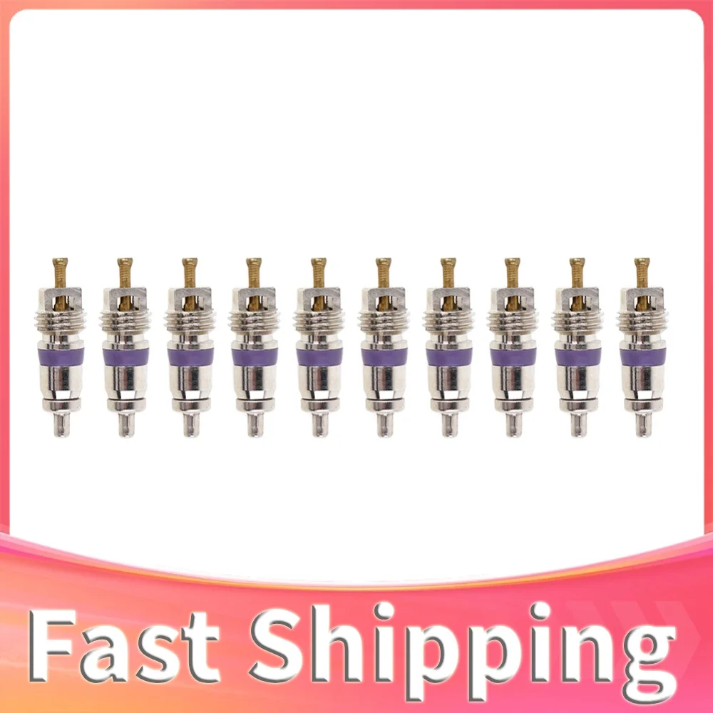 10pcs Universal R134a Car A/C Valve Cores Copper Air Conditioning Valve Cores