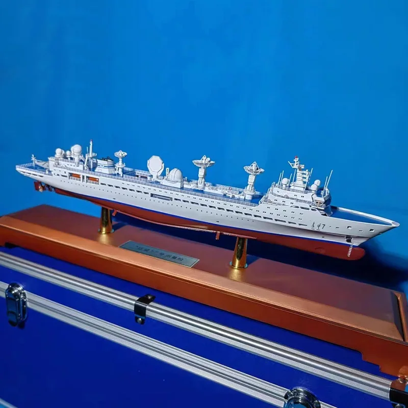 

Yuanwang 7, модель корабля космической обследования, 1/500, имитация сплава, готовая модель, китайская военная коллекция, статические украшения, подарок для корабля
