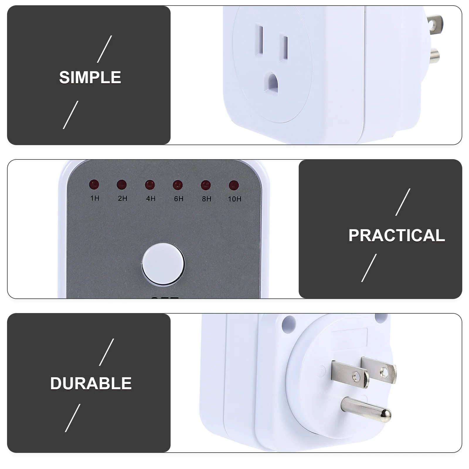 

Mechanical Countdown Timer Outlet Adjustable 1-10 Hour Programmable Auto Shut Off Power Saving Socket Us Plug Indoor Timer