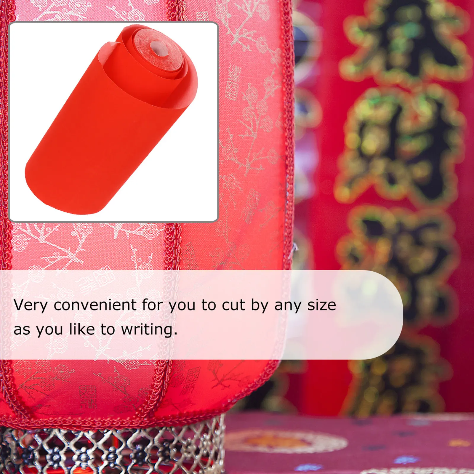 Thick Red Xuan Paper Roll Made of Premium Bamboo Pulp Eco Friendly Soft Strong for Spring Festival Couplet Writing DIY Cutting