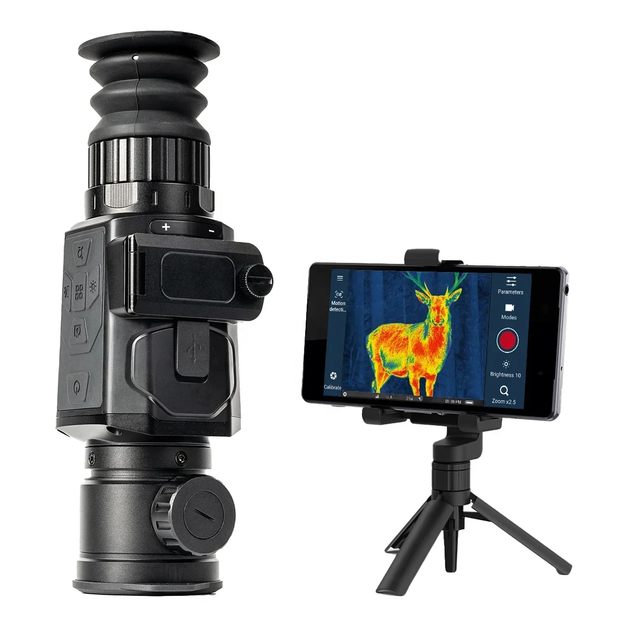 Telescopio termográfico al aire libre monocular térmico de alta activación de la resolución 384x288 de C18