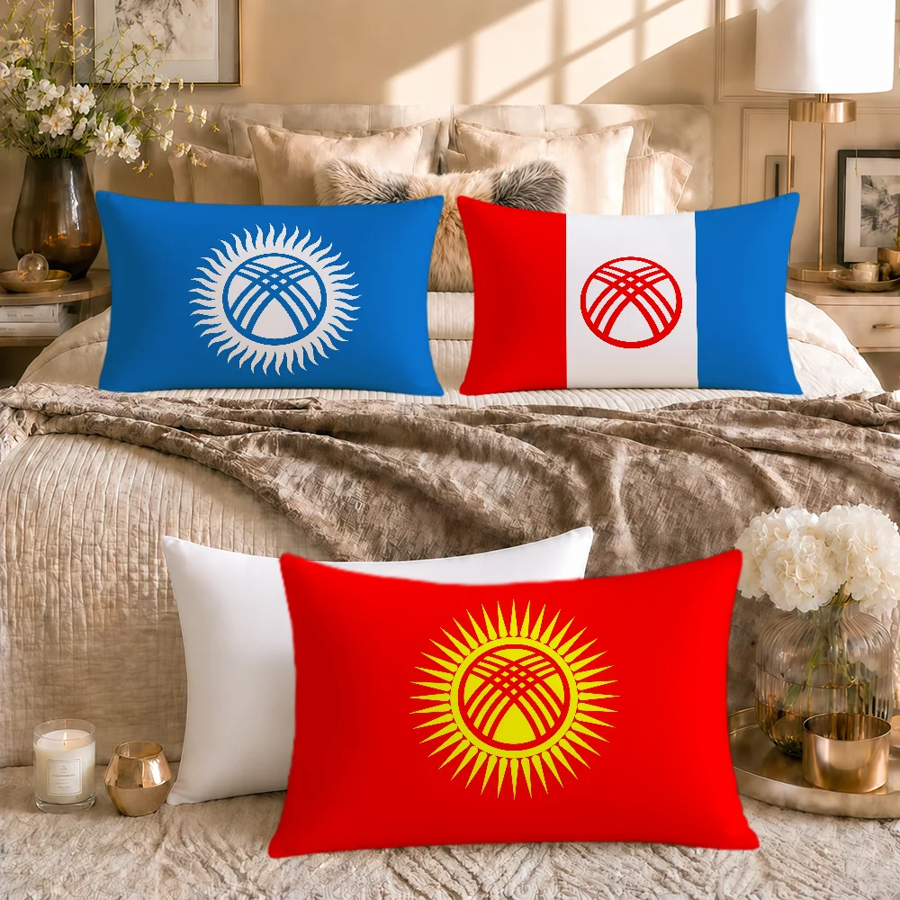 Kyrgyzstan Kyrgyz Cushion Cover Soft Rectangle Pillowcover Home Sofa Living Room Decor Dorm Bedside Hogar Pillowcase Gift