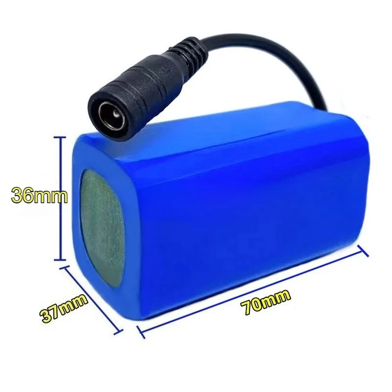 Batería recargable de 7,4 V, 4400mAh, 18650 2S2P para Altavoz Bluetooth, Monitor de luz Solar + placa protectora, enchufe de SM-2P/XH2.54-3P/CC