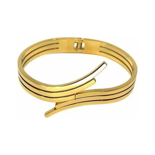 Zuhalden Charms Thick Clamp Modeled Bracelet Gold