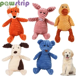 Plush Dog Toys Bite Resistant Pet Squeaky Toys Cute Animal Dog Playing Molar Teeth Cleaning Interactive Toys Pet Supplies