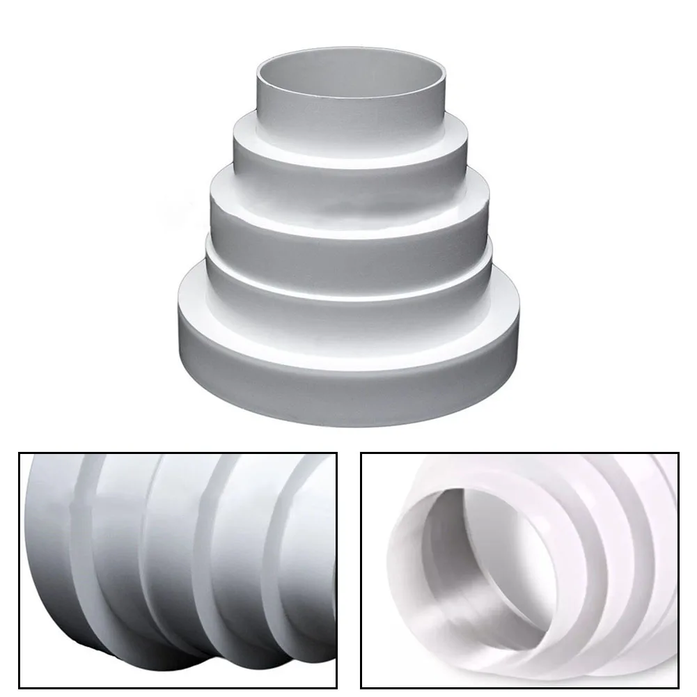 Reductor de conductos de plástico de diseño inteligente a medida para un movimiento de aire efectivo entre tamaños de tubos de 80 y 150 mm