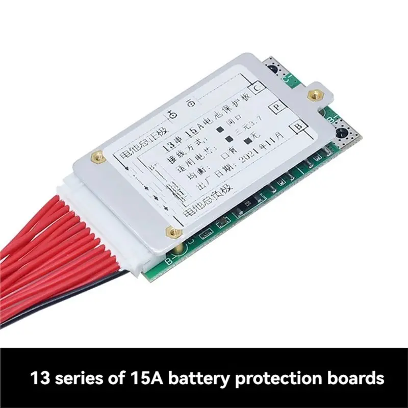 For 18650 Battery Pack For 13S 15A 48V Li- BMS Protection Board Integrated PCB
