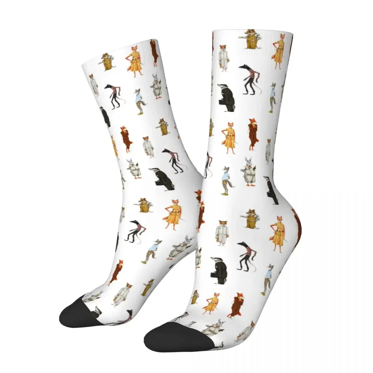 Fantastic Mr. Fox And Mrs. Fox Family Sticker Pack Socks Harajuku Sweat Absorbing Stockings All Season Long Socks Accessories