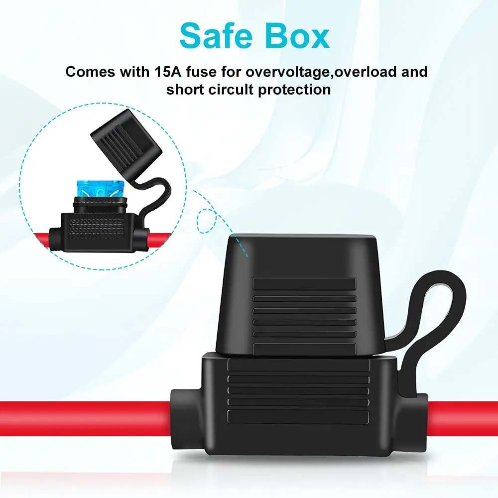 Gadpow-Connecteur à dégagement rapide 10AWG SAE 2 broches vers borne à joint torique, connecteur SFP avec fusible 15A pour câble de chargeur de