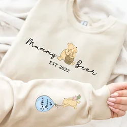 Mama Bear Sweatshirt Personalised Mum Sweatshirt with children's names Winnie the Pooh Sweatshirt gift for Mum Mama Bear Jumper