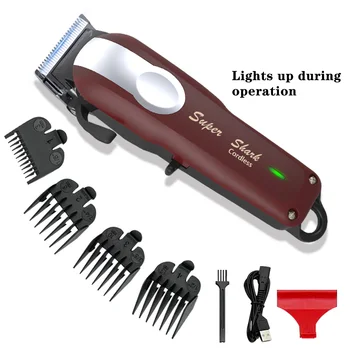전문가용 헤어 클리퍼, 강력한 리튬 배터리, USB 충전식 트리머, LED 디스플레이, 가정용 수염 면도기, 헤어 커팅 머신 