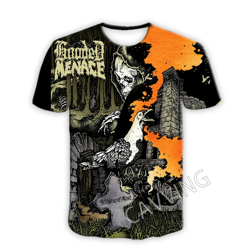 New Fashion Women/Men's 3D Print Hooded Menace  Casual T-shirts  Metal Music Tshirts Harajuku Styles Tops Clothing