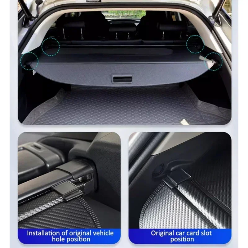 Car Rear Trunk Curtain Covers For BMW X5 E70 2007~2013 Retractable Trunk Storage Rack Partition Shedes Auto Interior Accessories