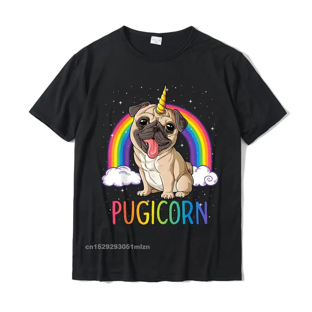 Pugicorn Pug Unicorn T Shirt Women Space Galaxy Rainbow T-Shirt Tshirts New  Crazy Cotton Boy Tees Europe