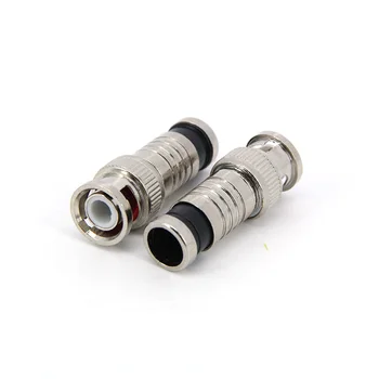 Security System press BNC male Compression Connector Jack for Coaxial RG59/RG60 no solder Cable CCTV Camera Accessories J17