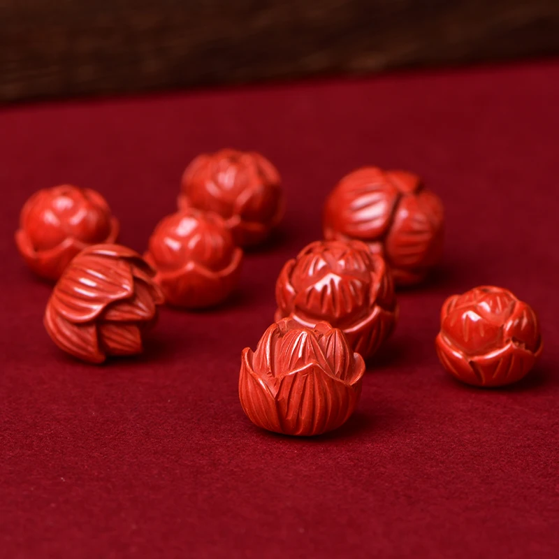 Vermilion Lotus Beads