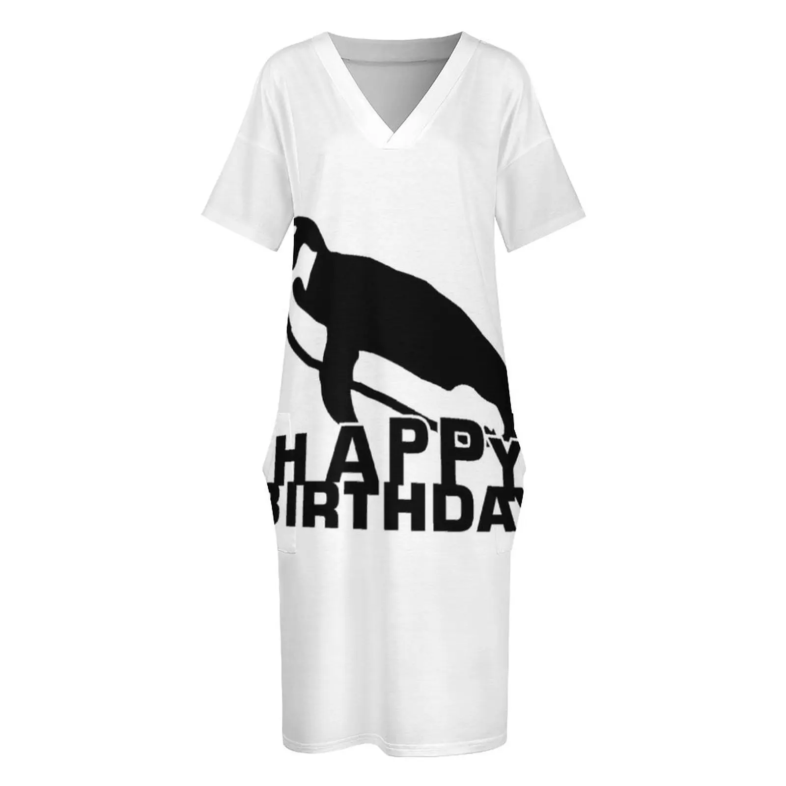 Camiseta de aniversário, camiseta de feliz aniversário, tema vintage de pinguim, presente de aniversário, design para homem e mulher, vestido de bolso solto Bo