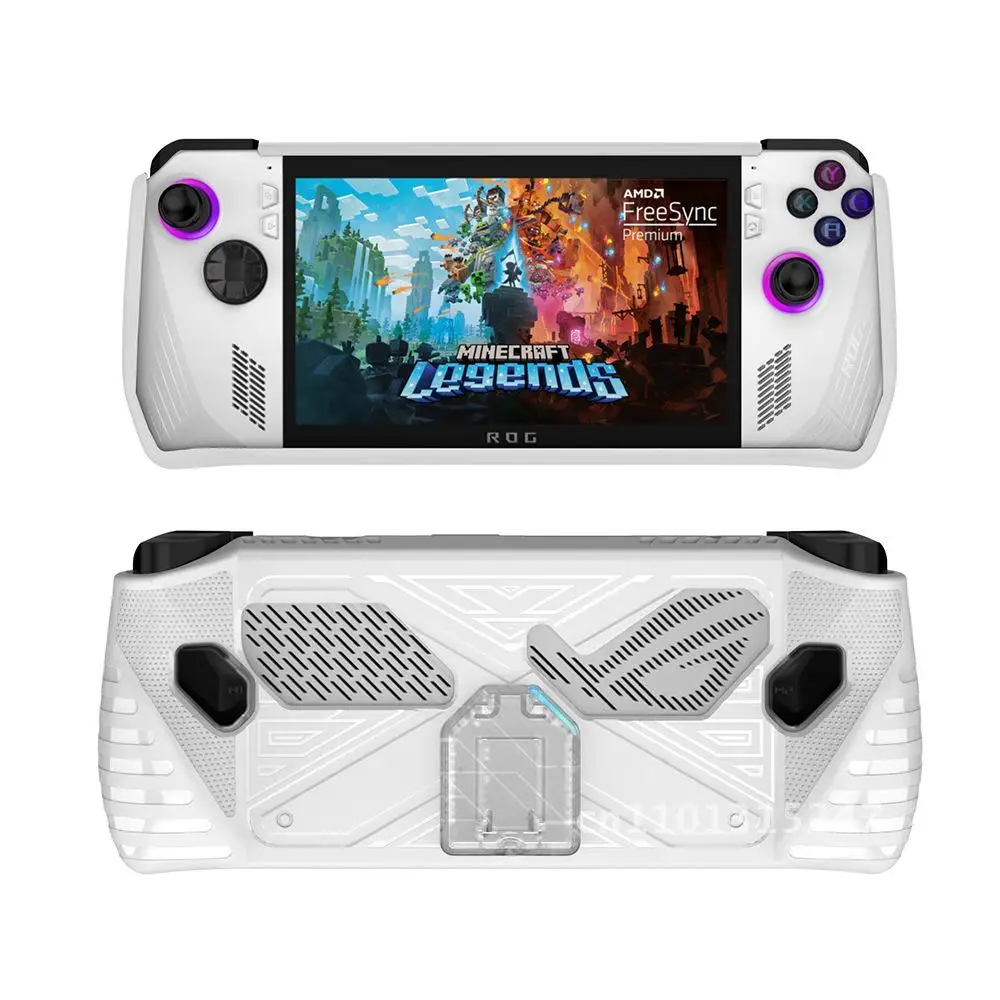 

Asus ROG Ally Game Console Protective Case with Bracket TPU Soft Rubber White Black Compatible with ROG ALLY Gaming Console