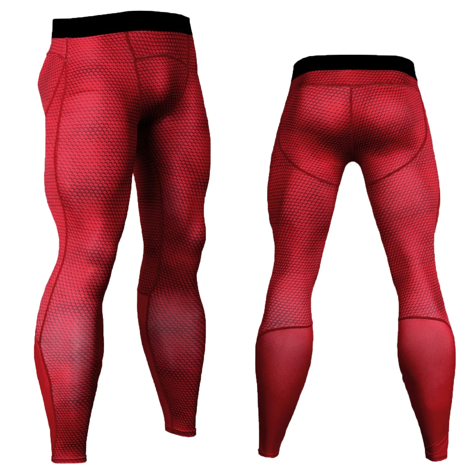 Men's Solid Pant Line Design Fitness Running Training Pants Breathable Quick-drying Pants Tights Stretch Trousers Bedroom