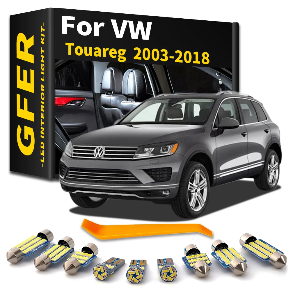 GFER Car LED Interior Light Canbus For Volkswagen VW Touareg 7L 7P 2003 2004 2005 2006 2007 2008 2011 2013 2015 2017 2018