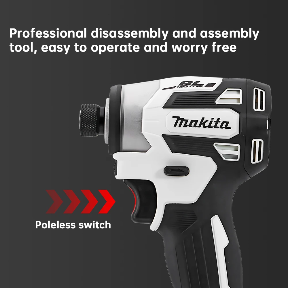 ماكيتا 18 فولت DTD173 أداة حفر بيضاء بدون فرش لتحسين المنزل وتقوم بها بنفسك 180Nm خشب كهربائي/مسمار/وضع T