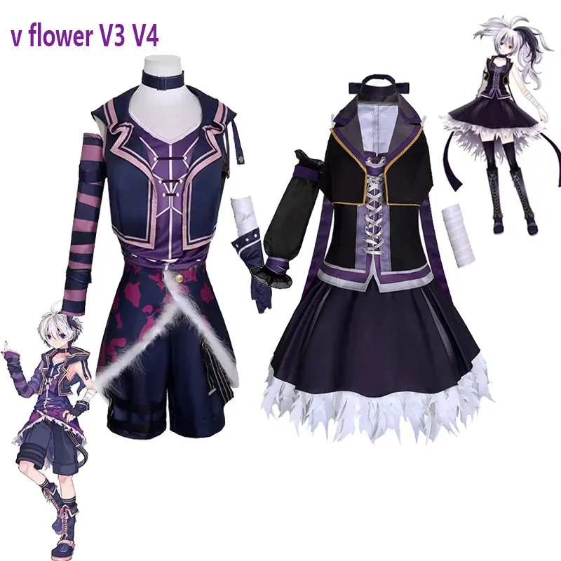 

VOCALOID3 v Flower V3 V4 Cosplay Fashion Uniform Costume Gynoid Flower Gothic Retro Dress Cute Girl Lolita Clothing Fancy Suit