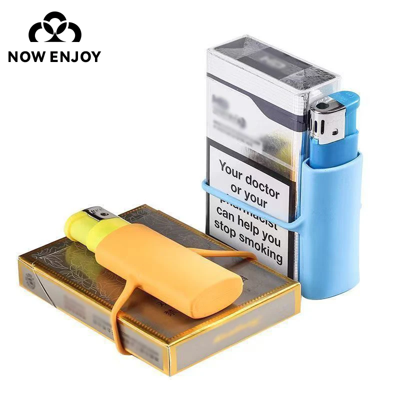 NOW ENJOY 2026 Silicone Lighter Case Protector Safe Storage Surround Sleeve Cigarette Accessories Lighter Protection Sleeve