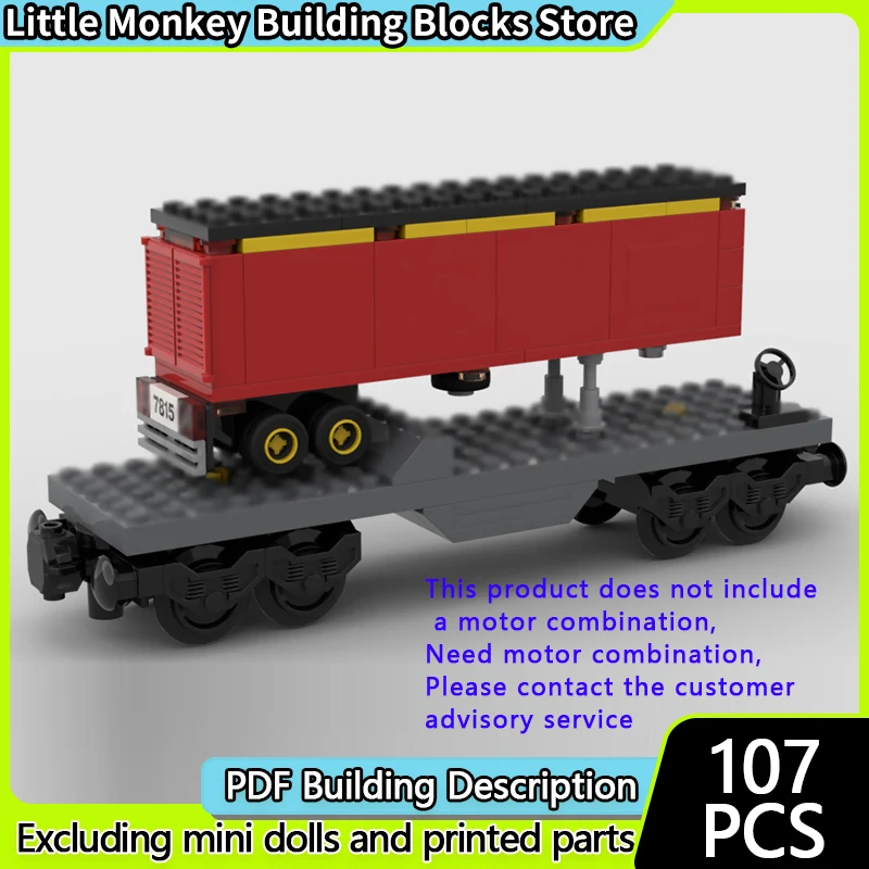 

City Car Model MOC Building Bricks Flatbed With Reefer Trailer Modular Technology Children Holiday Gifts Assemble Toys Suit