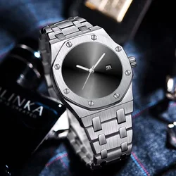 Men's Minimalist Watch Logo-Free Waterproof Luminous Men's Watch Stylish Casual Men's Quartz Watch