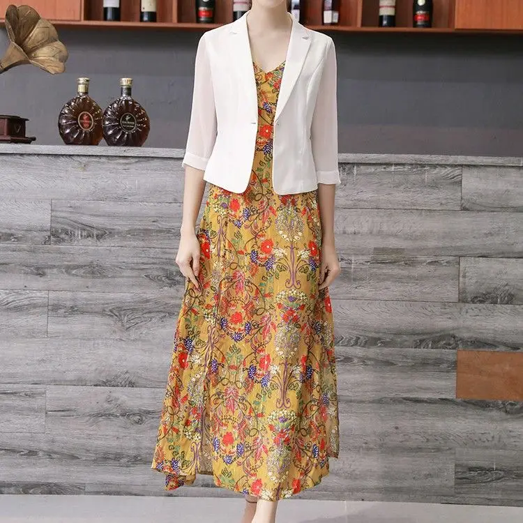 Neue Frauen koreanische schlanke Mode Anzug dünne Chiffon kurze Einzel knopf Dame Büro kleine Anzug Jacke Tops ol profession elle Anzug b14