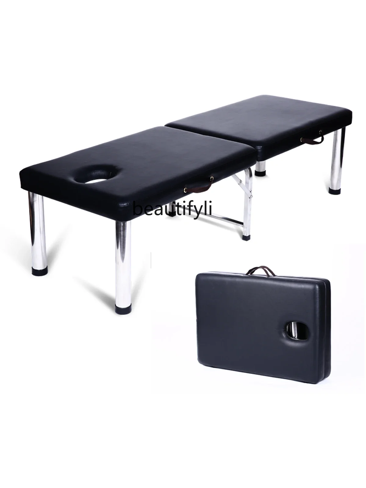 

Massage Couch Foldable Facial Bed Stainless Steel Portable Home Massage Moxibustion Physiotherapy Bed