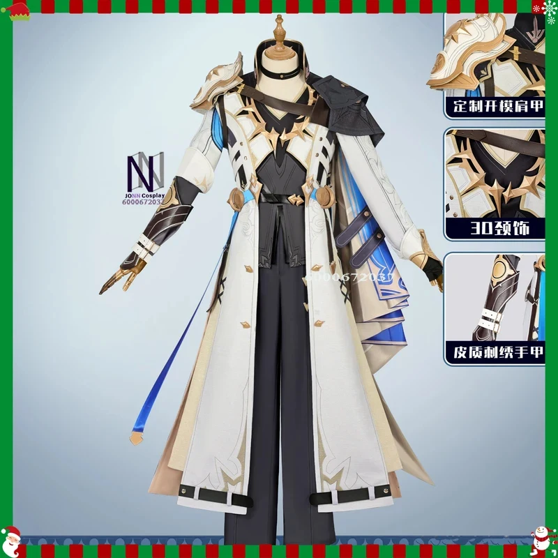 

ABC123Game Honkai: Star Rail Cosplay Costume Anime Bai E Role Playing Clothes Hot Uniform for Men Halloween Comic Cox,3;b'2.