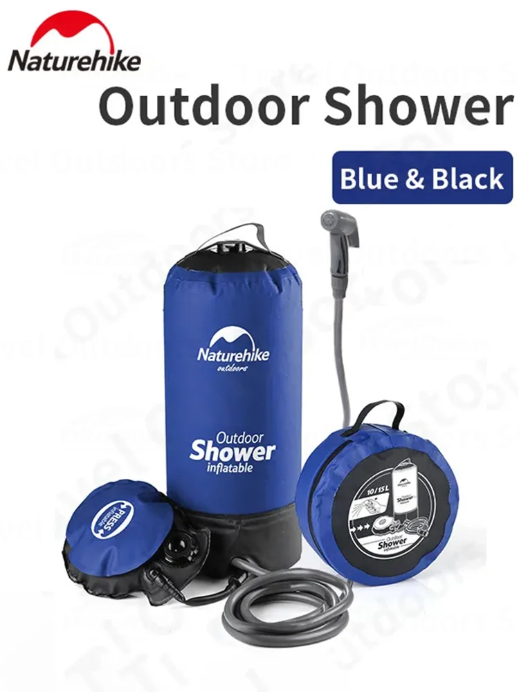 

Naturehike походная сумка для душа 11L Большая вместительная сумка для воды Ультралегкая Портативная сумка для хранения воды с насадкой + шланг 2 м