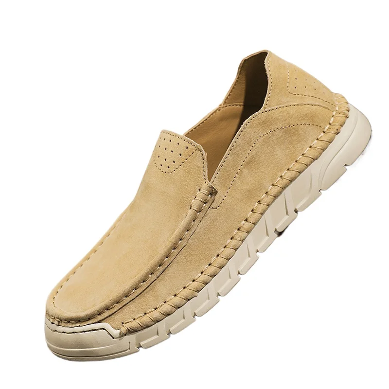 

Men's Leather Casual loafers Shoes wedding Dress New Big Size Moccasins Shoes Suede High Quality men Lightweight Comfy