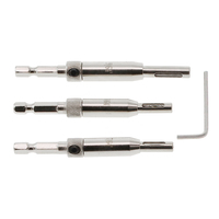 3 Pcs Hinge Drill Bit With Hex Wrench Self Centering Hinge Drill Bits Set Door Cabinet Holes HSS Hex Groove Hand Tools