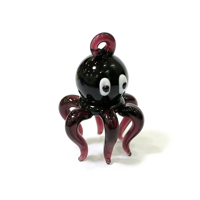 Симпатичные крошечные осьминога статуэтка Murano Glass Charm кулон аквариум украшение морских животных миниатюрные статуи украшения креативные DIY