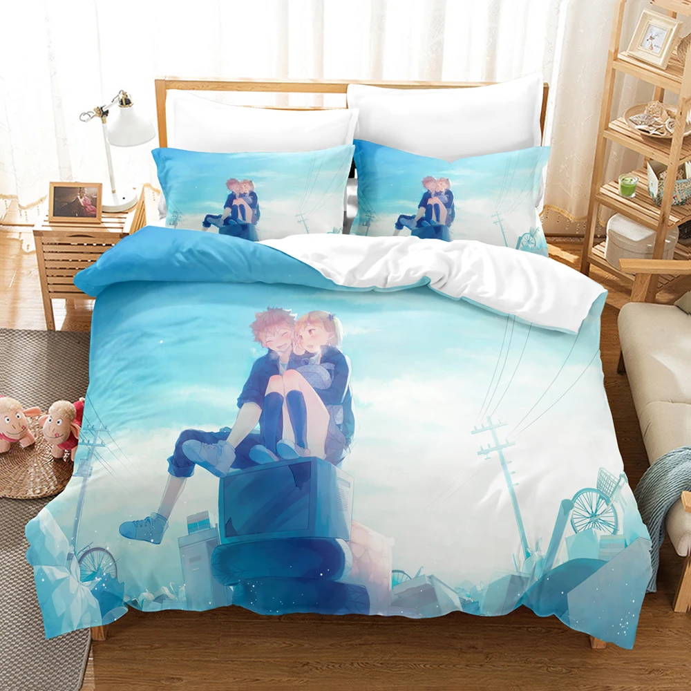 Fashion Anime Haikyuu Volleyball 2_3pcs Bedding Sets Duvet Cover Set With Pillowcase Twin Full Queen King Bedclothes Bed Linen