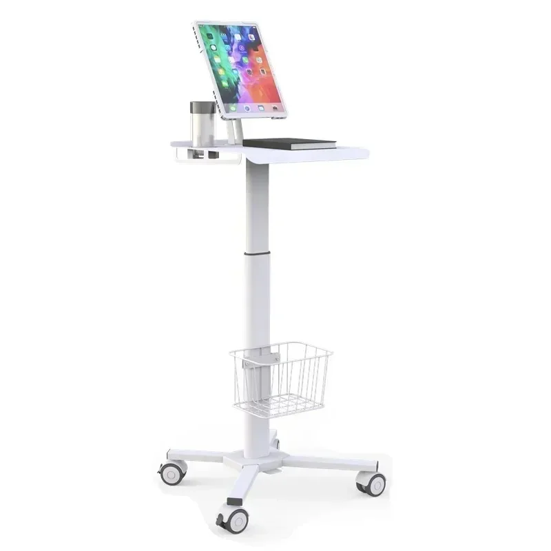 All in one workstation Height Adjustable Mobile Medical Laptop Cart Tablet VESA Hospital trolley for dent- clinic