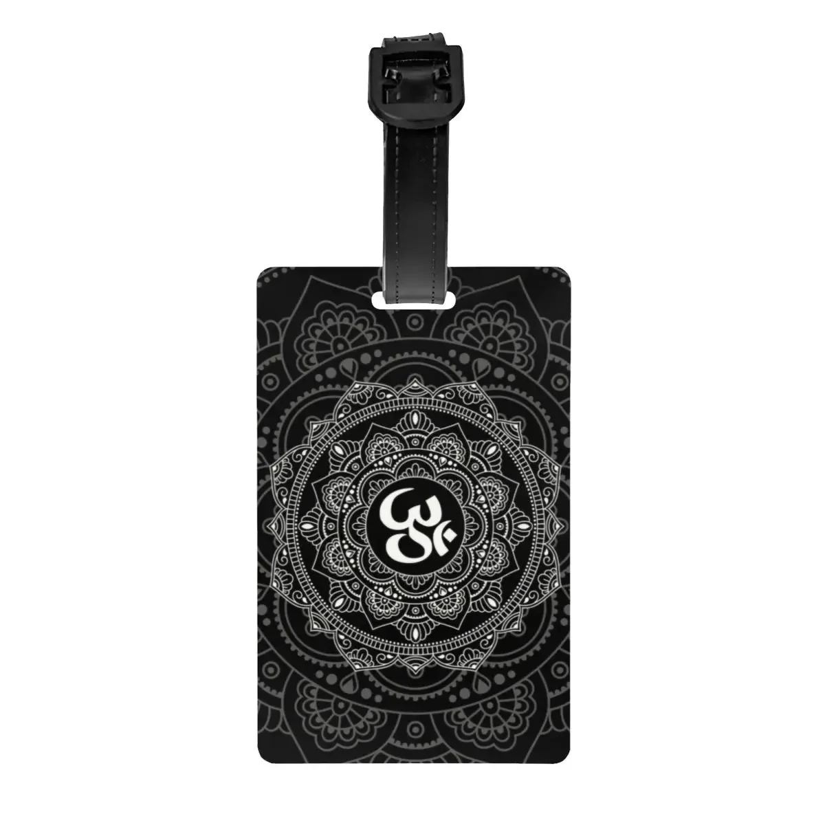 

Om Mandala Luggage Tag Buddhism Aum Yoga Meditation Suitcase Baggage Privacy Cover ID Label