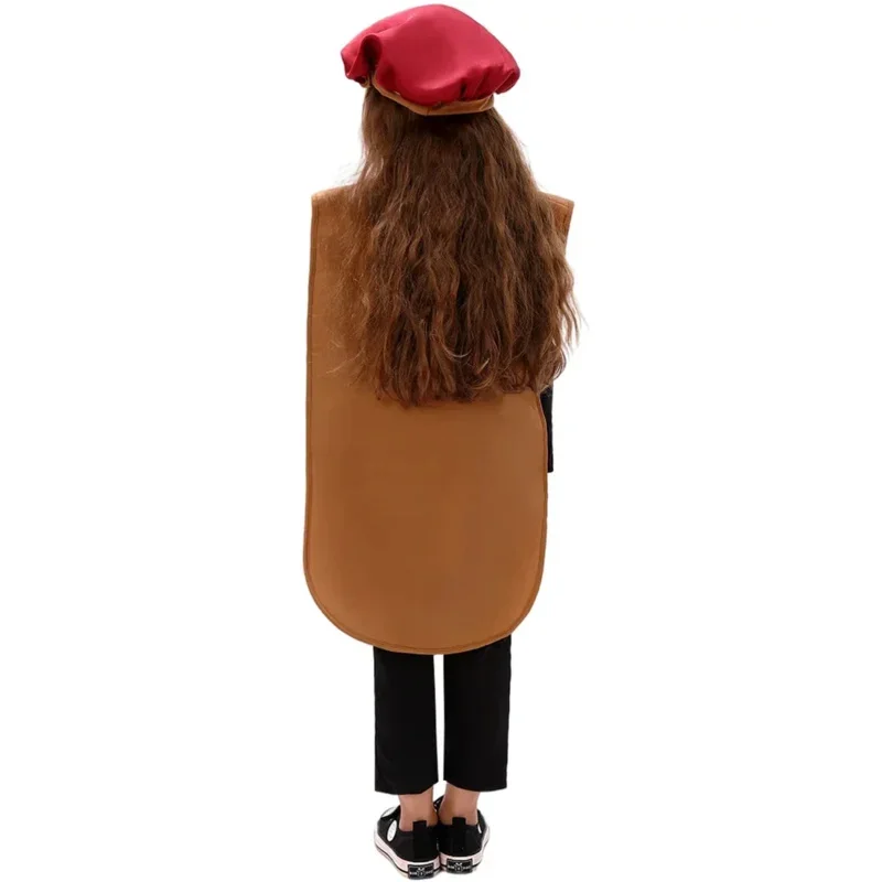 EE01 Children's Costume Kids Food Funny Costume for Carnival Girls Hot Dog Cosplay Stage Performance Halloween Sausage Costu&0Ww